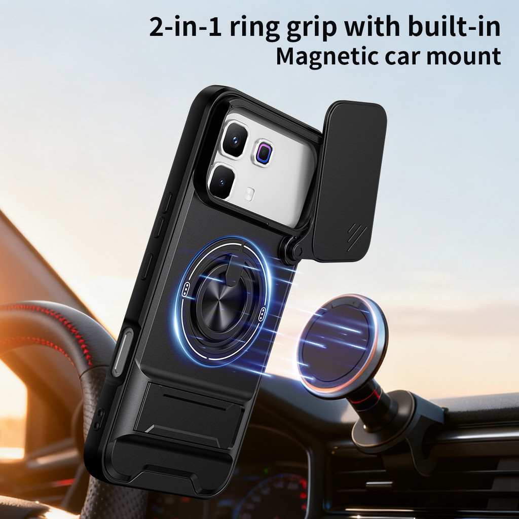Ốp Điện Thoại Đa Năng Sang Trọng Thích Hợp Cho Infinix Note 60 Pro 5G Dây 360°Giá đỡ vòng có vỏ máy ảnh Vỏ bảo vệ toàn diện chống sốc