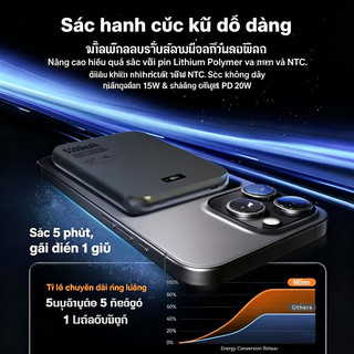 [JLK] Sạc dự phòng từ tính siêu mỏng 5000mAh Pin di động không dây PD20W Sạc nhanh powerbank cho iPhone Samsung Xiaomi