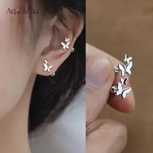 AqToCna 1 Cặp Bông Tai Bướm Cho Nữ Xương Tai Móng Tay Sụn Bông Tai Xoắn Ốc Bông Tai Trang Sức Cơ Thể Quà Tặng AqToCna