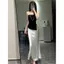 Hot Girl Black Tube Top Eo Cao Ôm Hơn Nhìn Mùa Hè Áo Vest Đẹp