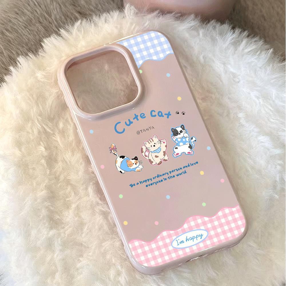Ốp lưng hình mèo nhỏ cho iPhone 17/16/15, bảo vệ iPhone 14/13/12/11