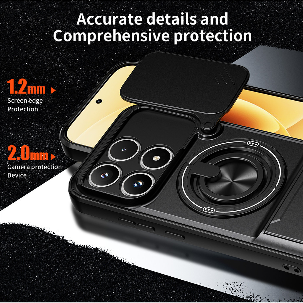 Ốp Điện Thoại Đa Năng Sang Trọng Thích Hợp Cho Xiaomi 17 Pro Max 15 Ultra 14T 15T 5G Dây 360°Giá đỡ vòng có vỏ máy ảnh Vỏ bảo vệ toàn diện chống sốc