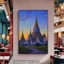 Thái Lan Phong Cảnh Mèo Nghệ Thuật Treo Tường Đông Nam Á Tranh Canvas Không Khung Chống Thấm Nước Cho Nhà Hàng Nhà Ở Khách Sạn