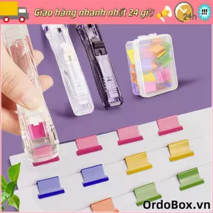Dụng cụ đẩy kẹp ORDOBOX, Kẹp đẩy tay có thể tái sử dụng không dấu vết, Kẹp đóng sách giấy kim loại đơn giản