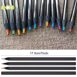 Bút chì cầu vồng 7 màu Jumbo chuyển màu, vẽ nghệ thuật, tô màu, phác thảo, kiểu ngẫu nhiên