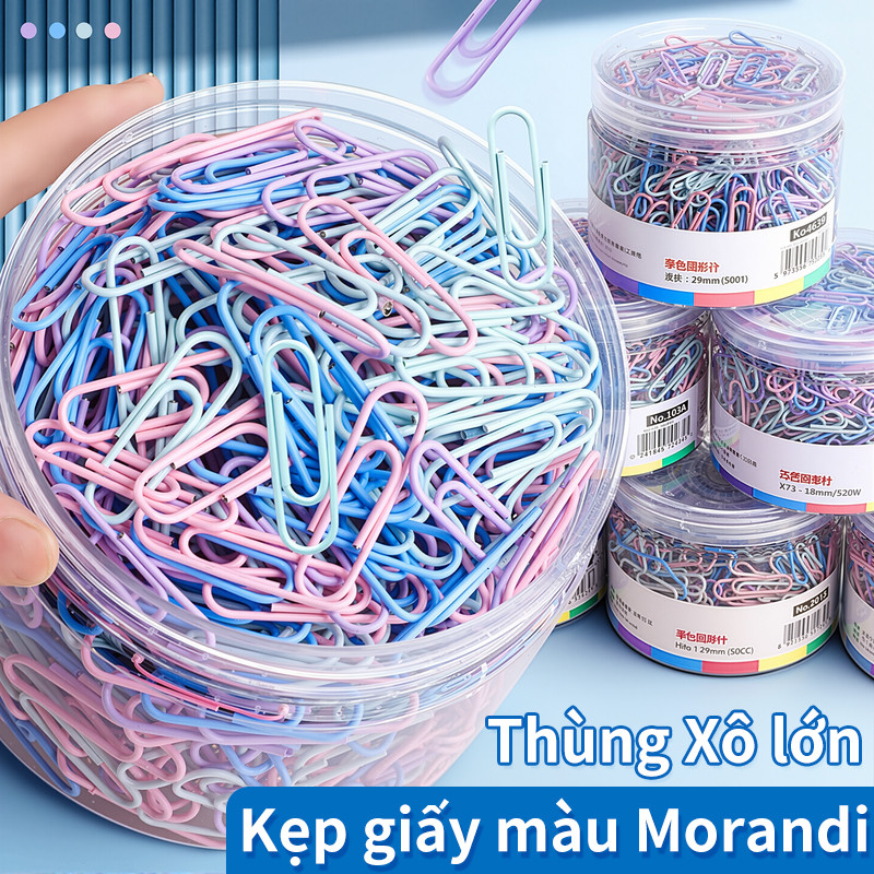 Ghim kẹp giấy A4 kim loại nhiều màu văn phòng công sở kẹp tài liệu chắc chắn nhỏ gọn hoàn hảo đẹp