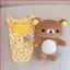 SY Rilakkuma Plushie Búp bê bạn đồng hành bằng vải Cotton hoạt hình dễ thương với túi ngủ có thể tháo rời