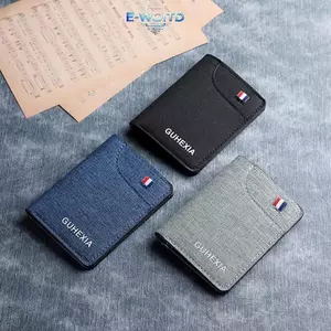 E-WOITD 1 Vải Siêu Mỏng Ngắn Mini Tối Giản Nam Ví Nam Ví Da Ngắn Ví Cho Nam Kẹp Tiền Túi Đựng Tiền E-WOITD