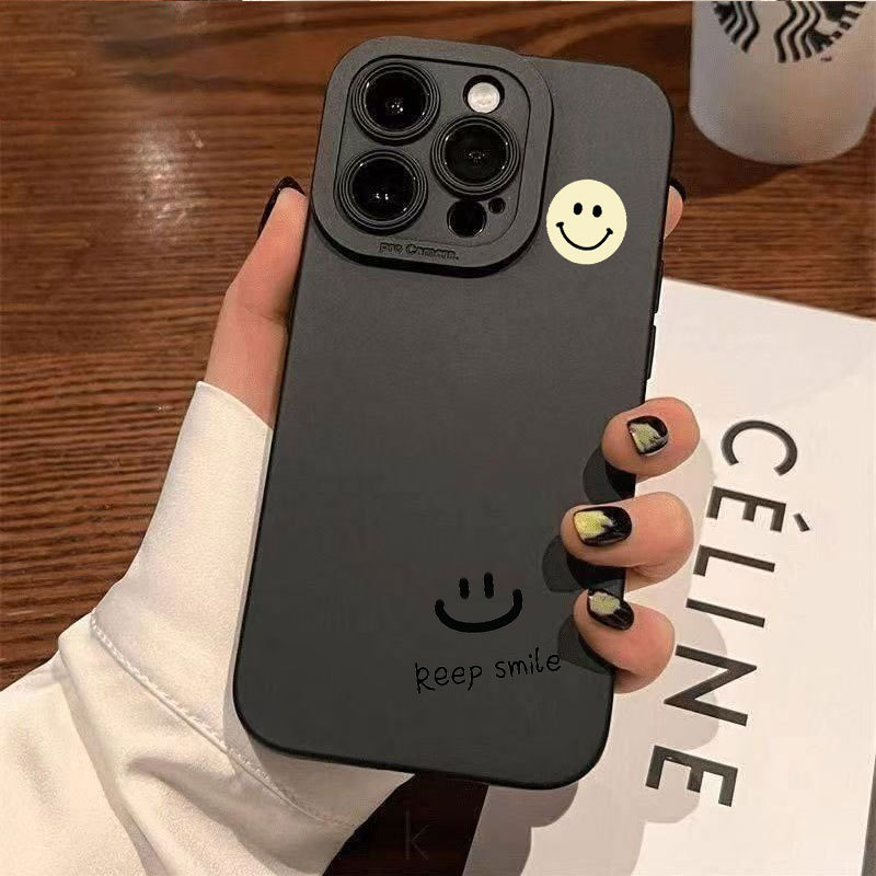 Ốp lưng iPhone Ốp silicon mềm bảo vệ máy ảnh Smile Smile - iP 7/8/X/XS/XR/11/12/13/14/15/16/17/Plus/Air/Pro/Max