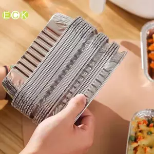 10 Cái 20CM Nồi Chiên Không Khí Lá Nhôm Chảo Hộp Đựng Thực Phẩm Lò Nướng Vuông Khay BBQ Chống Dầu Chống sti Dụng Cụ Nướng Bánh Đồ Dùng Nhà Bếp Đẹp