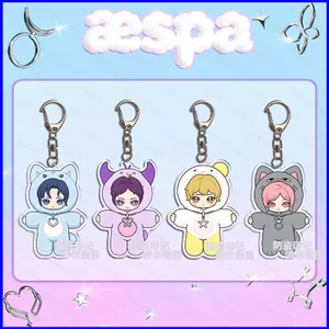 SQ3 AESPA KARINA Móc khóa Acrylic GISELLE WINTER Mặt dây chuyền NING Túi dễ thương Phụ kiện ngoại vi ngôi sao QS3