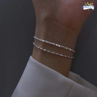 ITRUMPET Vòng tay nữ lấp lánh, dây chuyền bạc Y2K, trang sức tiệc cưới mùa hè, điều chỉnh