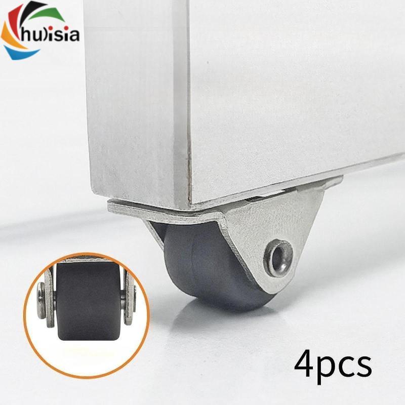 4 Mini Cố Định Caster Im Lặng Chống Mài Mòn Cao Cấp Trượt Ròng Rọc Bánh Xe Nhỏ Castor Cho Bàn Làm Việc Sàn Gỗ Cứng Kệ