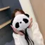 Túi đeo chéo gấu trúc sang trọng CPINCP, Túi điện thoại nhẹ hoạt hình, Vải mềm mại mềm mại thời trang Dây đeo có thể điều chỉnh Túi xách Phụ kiện nữ