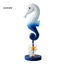 Linh hồn| 3d Seahorse Art Trang trí theo chủ đề đại dương Trang trí cá ngựa gỗ mộc mạc với đế tròn – Trang trí ngôi nhà bãi biển ven biển Hình sao biển cho khu vực Đông Nam