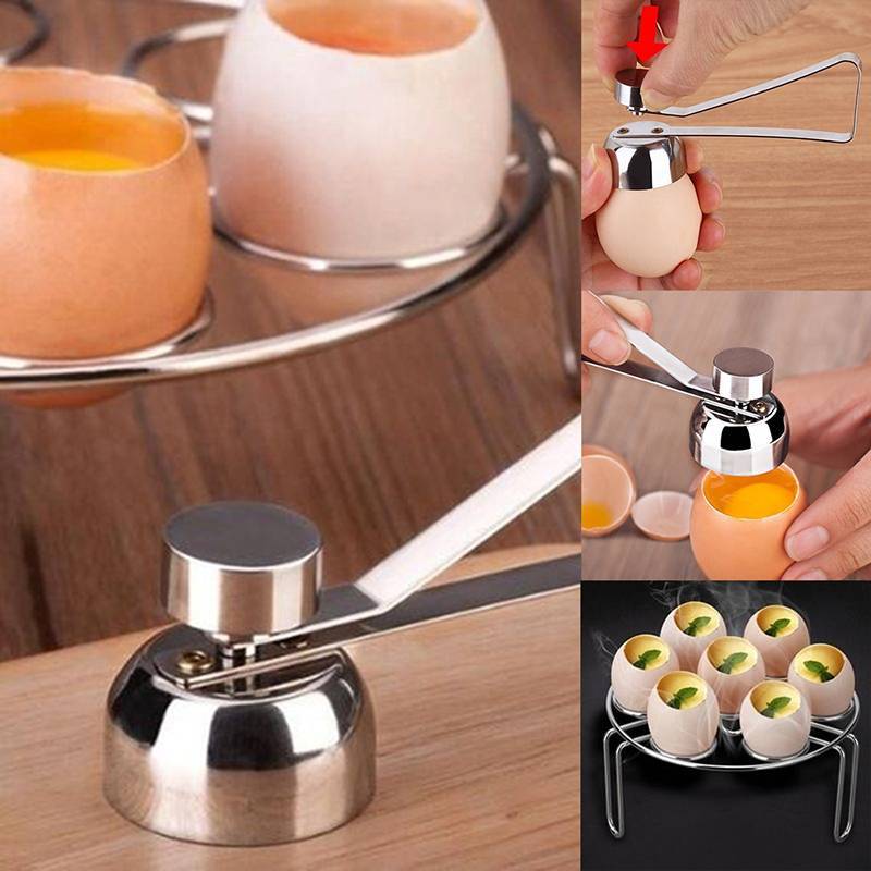 CANAMEK Máy cắt trứng bằng thép không gỉ Vỏ trứng Topper Dụng cụ mở vỏ Dụng cụ nấu ăn nhà bếp CSF