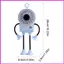 Quạt Để Bàn Nhỏ Hình Robot Di Động Sạc Không Khí Có Đèn LED Quạt Di Động Có Cốc Hút Cho Gia Đình lyuvn