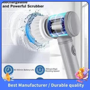 Bàn chải làm sạch điện cầm tay Bàn chải làm sạch điện không dây để làm sạch sàn phòng tắm và làm sạch bồn tắm