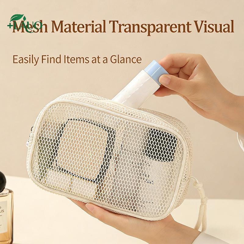 Túi đựng đồ trang điểm du lịch bằng lưới Springevenstar dành cho nữ Túi đựng mỹ phẩm bền bỉ Túi đựng đồ vệ sinh di động Lý tưởng để sử dụng văn phòng Springevenstar