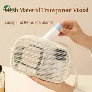 Túi đựng đồ trang điểm du lịch bằng lưới Springevenstar dành cho nữ Túi đựng mỹ phẩm bền bỉ Túi đựng đồ vệ sinh di động Lý tưởng để sử dụng văn phòng Springevenstar