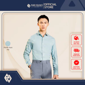 Áo sơ mi công sở dài tay nam Phan Nguyễn, thiết kế form tôn dáng, màu sắc basic dễ mặc SMD.1257