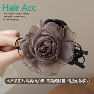 Bầu Không Khí Lãng Mạn Cảm Giác Hoa Hồng Kẹp Nữ Xuân Hè Du Lịch Lưng Đầu Tóc Cá Mập Kẹp Đuôi Ngựa Phụ Kiện Tóc