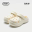 4cm Chiều Cao Lỗ Giày eva Nữ Chống Trơn Trượt Khử Mùi Thoáng Khí Mũi Che Dép Mùa Hè Bên Ngoài Mặc Dày-sol