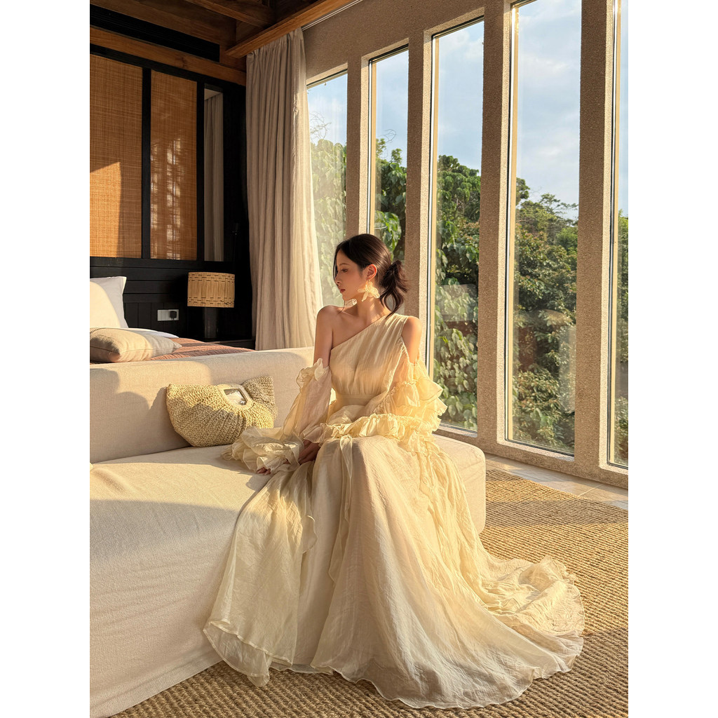 Đầm maxi cổ tích Hy Lạp