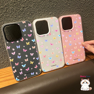 Ốp lưng thư cho iPhone 17 16 15 14 13 12 11 7 8  Bướm màu nước đa sắc XS XR XSMAX  silicon TPU mềm điện thoại trầyrơi