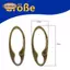 2 Chiếc Antqiued Đồng Chìa Khóa Chụp Lò Xo Kẹp Trên Móc Carabiner Cắm Trại