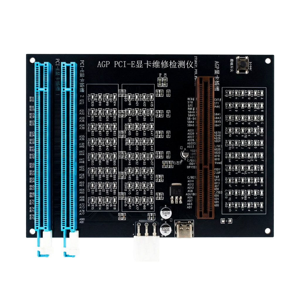Đèn kiểm tra LED Card đồ họa AGP & PCI-E, Công cụ chẩn đoán sửa chữa GPU không hiển thị & lỗi không ổn định
