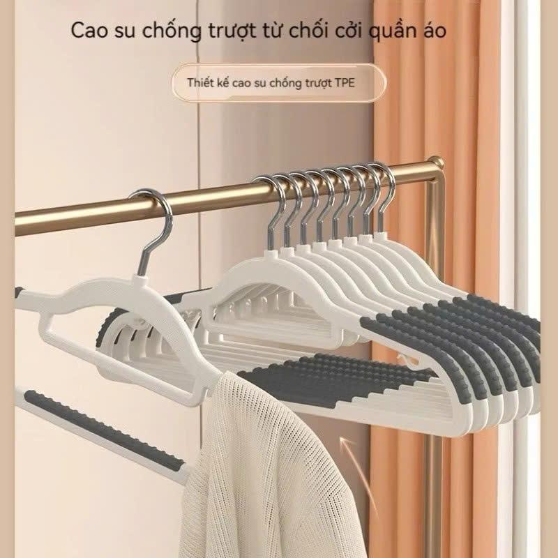 COMBO 10 Móc Nhựa Treo Quần Áo Chống Trượt Đa Năng HoàngNam Living Móc Phơi Đồ Chống Nhăn Bền Bỉ Cao Cấp
