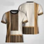 Áo thun unisex phong cách bộ lạc dân tộc với họa tiết 3D in, cổ tròn và thiết kế thoải mái.
