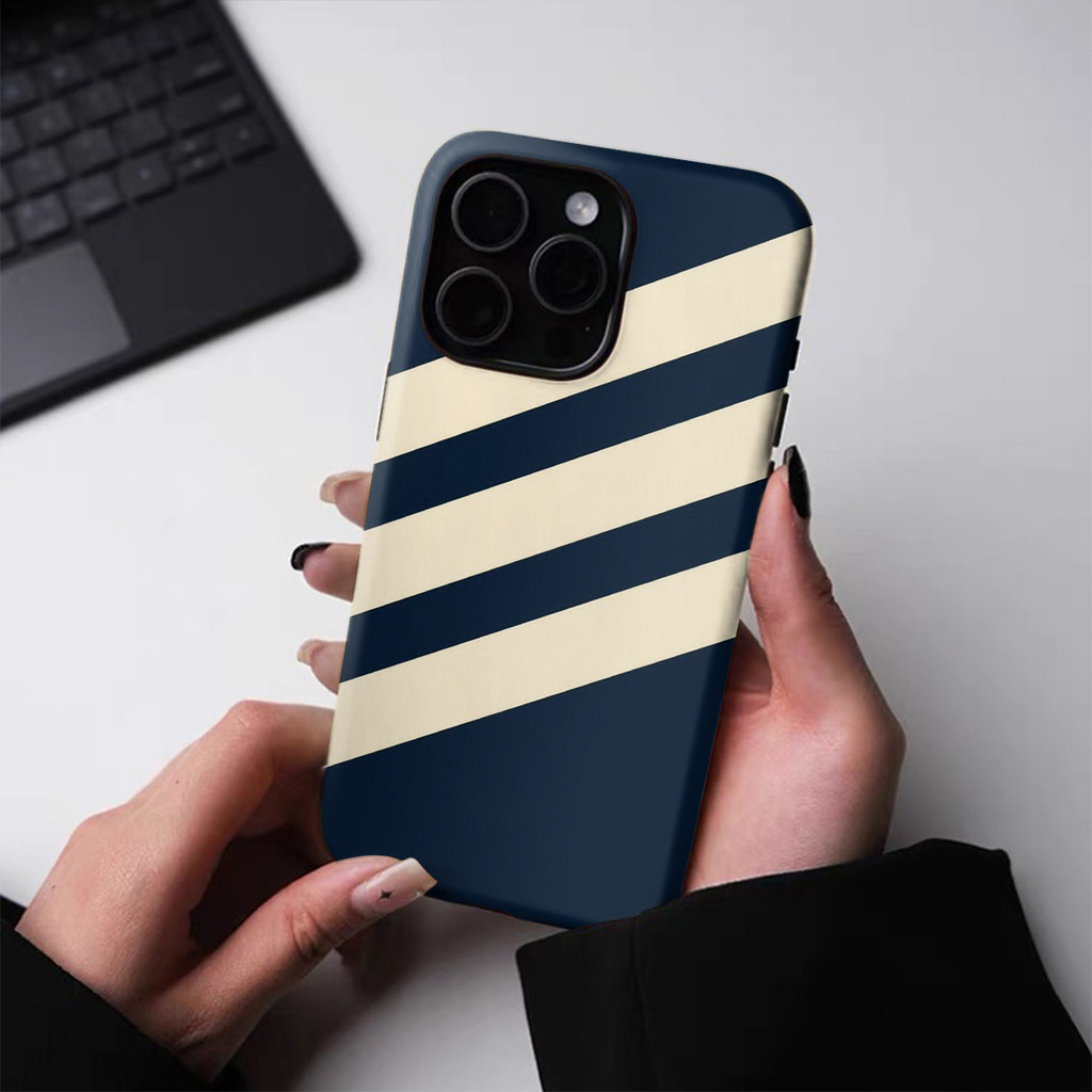 Sọc Tối Giản Thích Hợp Cho iPhone 17Promax 16Pro 15 11 12 13 14 xs XR 17Air Vỏ Cứng Hai Lớp Chống Sốc KSVV