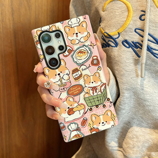 Ốp lưng chống sốc họa tiết Greedy Puppy S26Ultra có thể so sánh với Samsung S26 S23 S24 Ultra S24FE 25FE S25eDge Vỏ chống sốc S25 Plus S25ultra A55 a56 A36