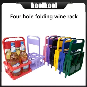Kool Ergonomic 4 chai hộp chứa nước nhựa có thể gấp gọn cho cắm trại, du lịch và tiệc tùng