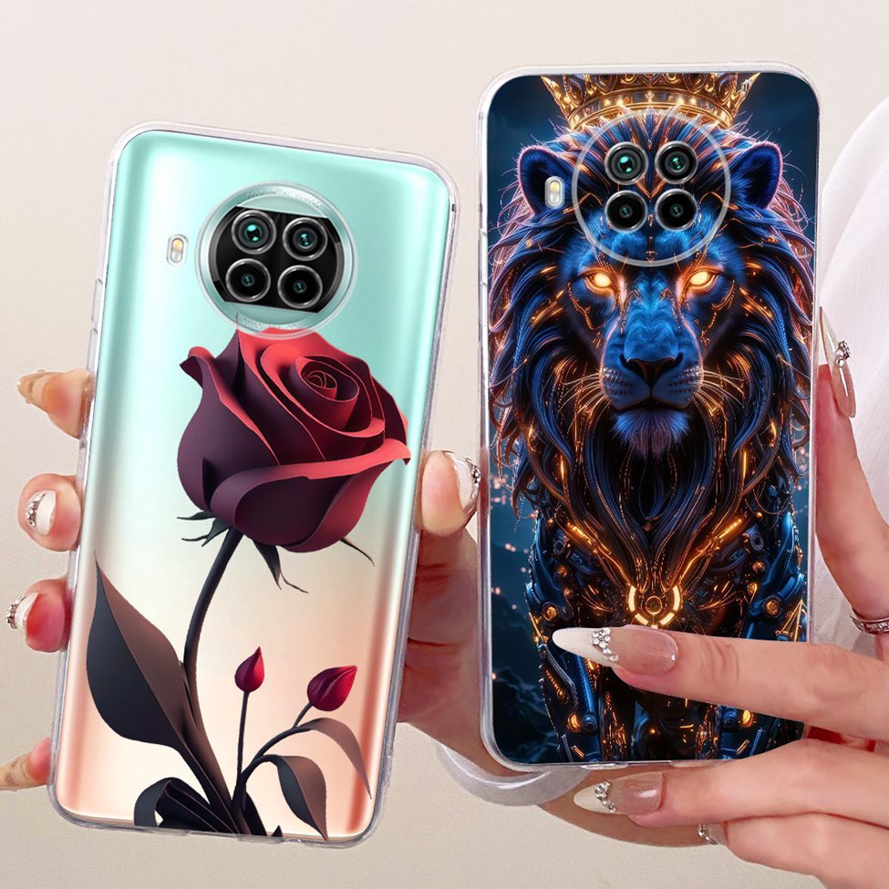 Dành Cho Xiaomi Mi 10T Lite 5G Ốp Lưng Trong Suốt Mèo Dễ Thương Thời Trang Bướm Vỏ Sơn Ngộ nghĩnh M2007J17G