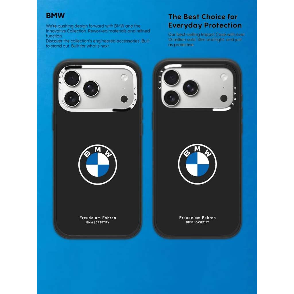 CASECASE X BMW Xanh Bộ Sưu Tập Ốp Lưng Máy Ảnh Màu Trắng Vòng Phiên Bản Mờ Đen Cứng Hút Từ Tính Tác Động Dành Cho Apple IPhone 13 14 15 16 17 Pro Max Air Plus Có Hộp