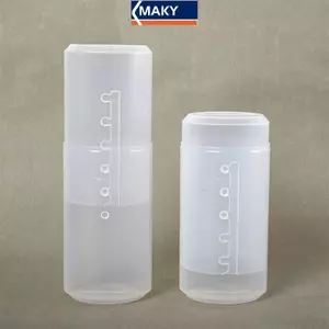 MAKY Có Thể Điều Chỉnh Chiều Cao PVC Cọ Trang Điểm Giá Đỡ Hiển Thị Lưu Trữ Cốc Tổ Chức Có Nắp VN