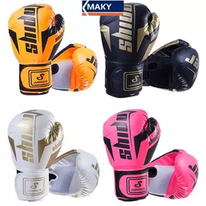 Găng Tay Boxing Pu MAKY 6 - 10 Oz Thoáng Khí Dành Cho Sanda, Muay Thái và Taekwondo