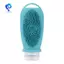 Bộ chai du lịch bằng silicon kèm bàn chải làm sạch - Hộp đựng dầu gội và kem dưỡng da di động, C