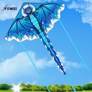 YOWEI Trẻ Em Rồng Diều Lớn Delta Ripstop Vải Nylon Dễ Bay Đồ Chơi Ngoài Trời Cho Trường Học Và Gia Đình Tiệc Ngoài Trời VN