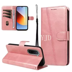 Ốp Lưng Cho Redmi A7 Pro Họa Tiết Chữ T Da Khe Cắm Thẻ Dây Đeo Tay Chống Rơi Vỏ Điện Thoại