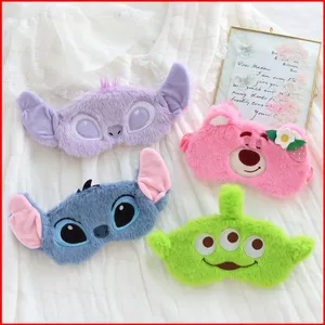 ST2 Người Ngoài Hành Tinh Lotso Stitch Sang Trọng Bóng Mặt nạ Mắt Gấu Dâu Ngủ Du Lịch Di Động Ngủ Trưa Thoáng Khí Người Phụ Nữ TS2