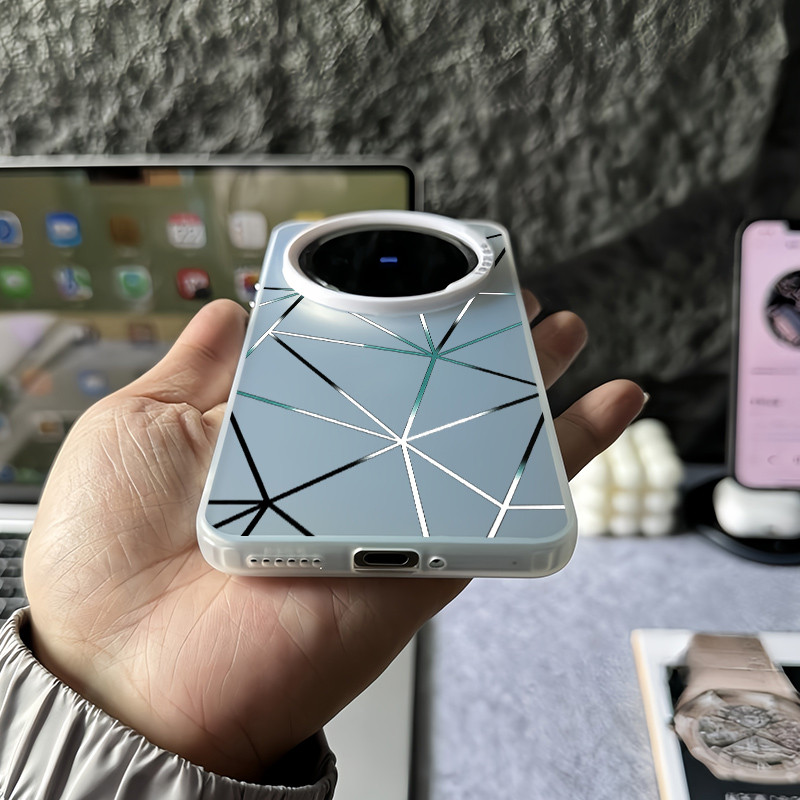 Ốp Điện Thoại Micro Matte “Hình Học ” Cho Vivo X300 Ultra X300 Pro X200 Ultra X200 Pro X100S Pro V60 V50 V40 Vỏ Vivo Chống Sốc