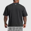 Gym Tiger Áo sơ mi nam nữ cổ tròn tay ngắn họa tiết in hình, phong cách Hàn Quốc, size lớn, thiết kế đơn giản cao cấp