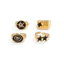 Bộ Nhẫn Nam Ngôi Sao - Vàng / Bạc-Tone Đen Men Star Multi-Ring - Hợp Kim Thân Thiện Với Môi Trường Có Thể Xếp Chồng Đồ Thường Ngày