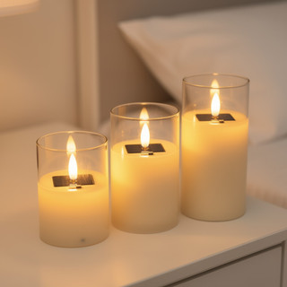 Đèn LED năng lượng mặt trời Đèn nến ấm màu vàng không thấm nước Sân vườn ngoài trời Trang trí tiệc lãng mạn