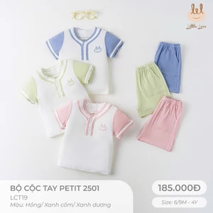 BỘ CỘC TAY SỢI TRE [ SIÊU MỀM, MÁT, MỊN CO DÃN VÀ THẤM HÚT TỐT] SZ 6/9M - 4Y (LCT19)