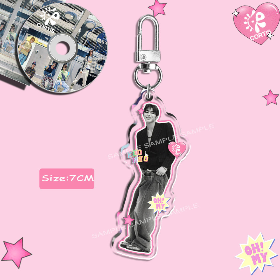 Kpop nhóm nhạc CORTIS KEONHO Keychain Cute Acrylic SEONGHYEON JUHOON JAMES MARTIN Key Ring